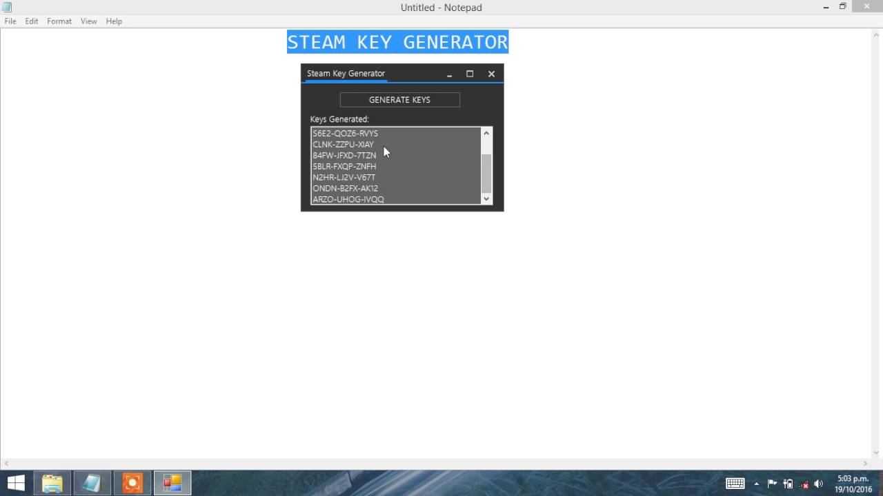 Free Steam Keys 2016 Generator