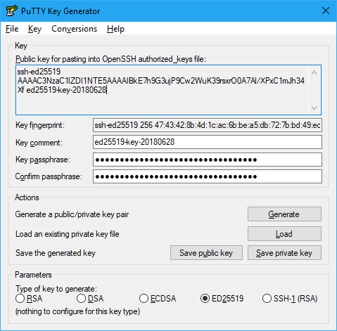 Puttygen generate private key from pub file to pdf